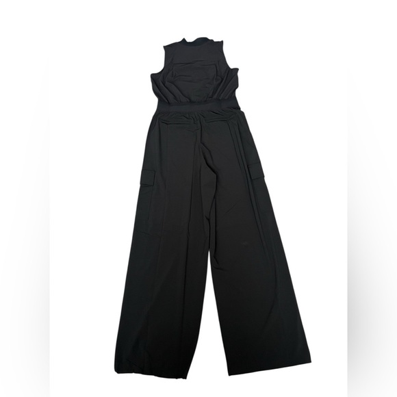 Athleta Brooklyn Black Utility Wide Leg Jogger Lounge Casual Dressy Jumpsuit New - Picture 14 of 16